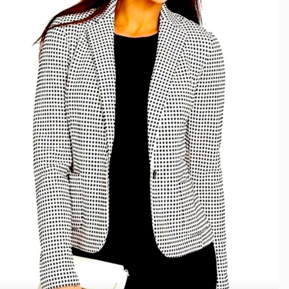 Talbots | Women’s Blazer | Gingham textured pocket blazer | Small